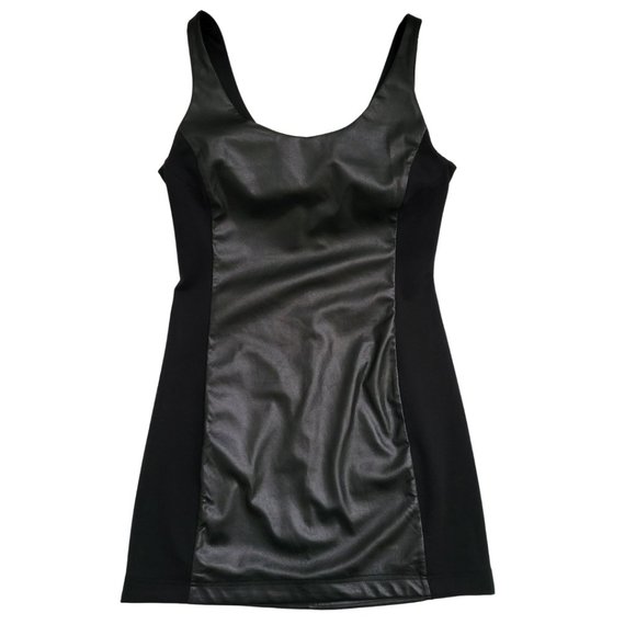Free People Dresses & Skirts - Free People Faux Leather Shift Mini Dress Zipper